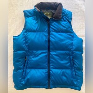 Eddie Bauer Premium Goose Down Puffer Vest Blue Men’s L